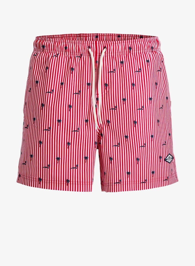 JACK & JONES Printed Drawstring Swim Shorts - Image 5